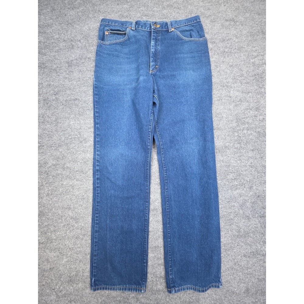 Vintage Lee Riders Jeans Mens 36 x 34 (FITS 34 x 32) Blue Denim Bootcut Made USA